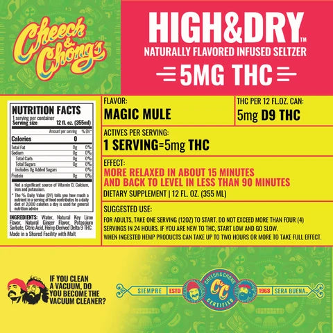 Cheech & Chong High & Dry Seltzers