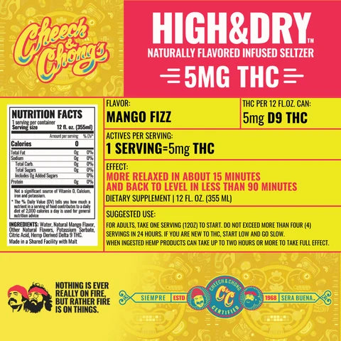 Cheech & Chong High & Dry Seltzers