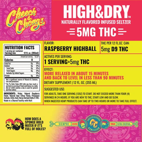 Cheech & Chong High & Dry Seltzers