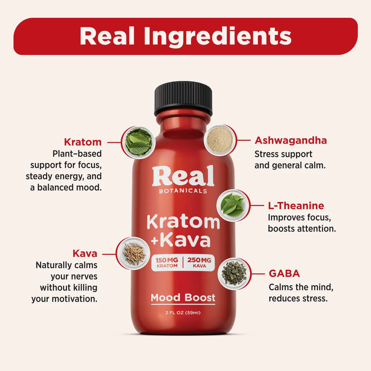 Real Botanicals Kratom + Kava Shot