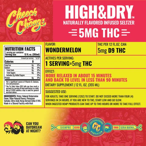 Cheech & Chong High & Dry Seltzers